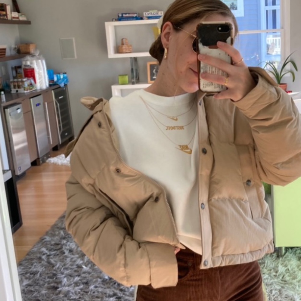 Honey Colored Northface Puffer